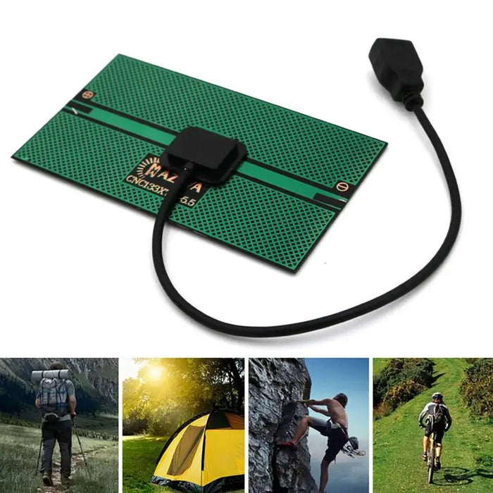 Enagua Mart 5.5V Portable Solar Panel Charger - 300mA USB Solar Charger for Outdoor Camping