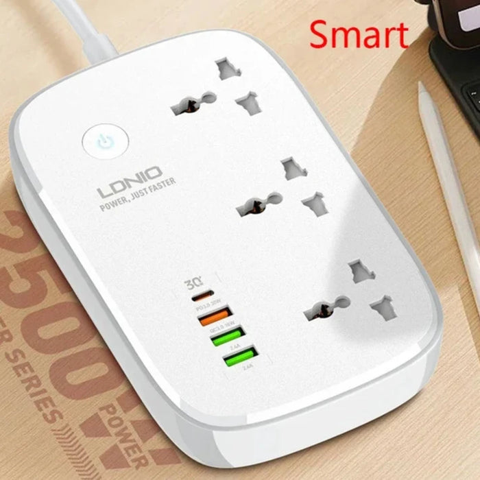 Enagua Mart LDNIO Smart Power Strip - Tuya Timing WiFi Socket with 3 USB PD Ports & Bluetooth