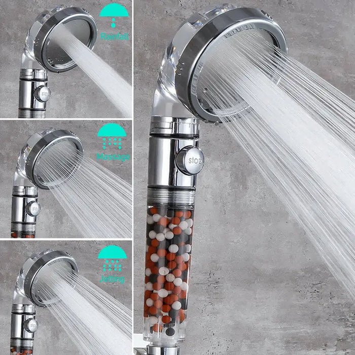 Enagua Mart LED Anion Shower Head - Temperature-Control Spa Shower with 7-Color LED Lighting and Pressurized Water-Saving Design