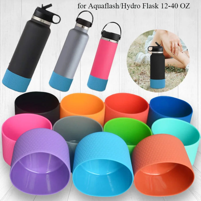 Enagua Mart Anti-Slip Bottle Bottom Sleeve Cover - Hexagon Texture, Fits 12-40 oz Hydroflasks