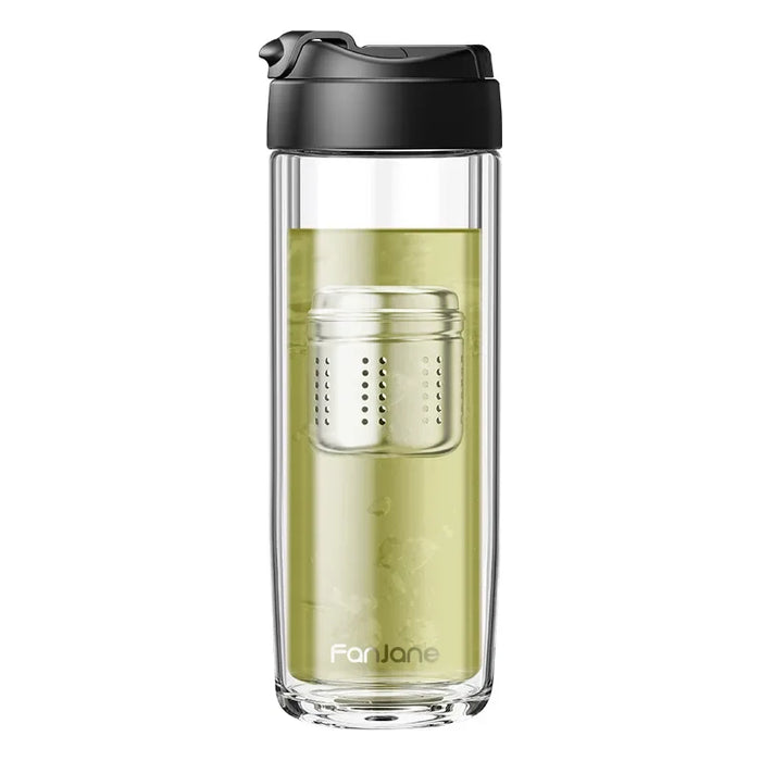 Enagua Mart Glass Tea Bottle – Magnetic Infuser Separable Tea Maker for Travel and Business