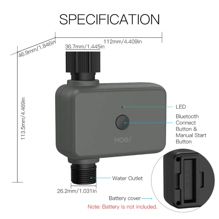 Enagua Mart Moes Smart Tuya Bluetooth Garden Water Timer – Programmable Automatic Irrigation System