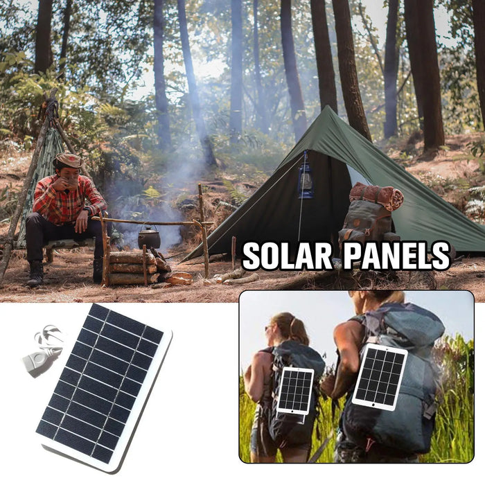 Enagua Mart Solar Panel USB Charger - Waterproof Portable Solar Plate for Hiking and Camping