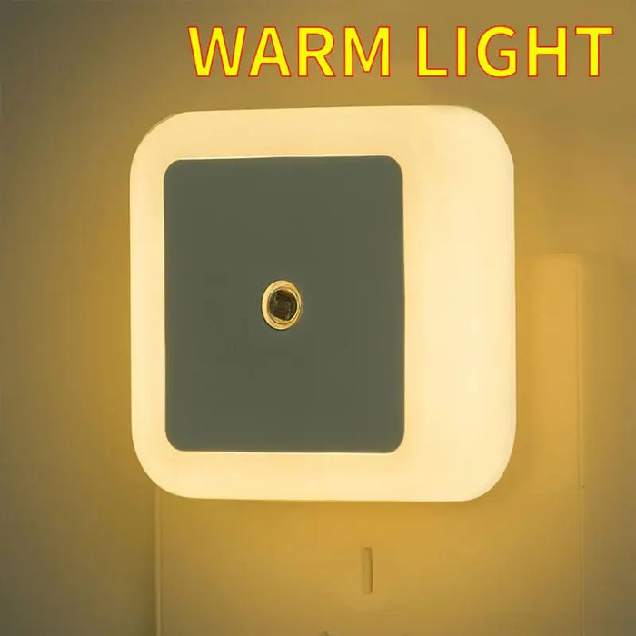 Enagua Mart LED Plug-In Night Light - Light Control Sensor Wall Lamp for Home, Bedroom, and Hallway