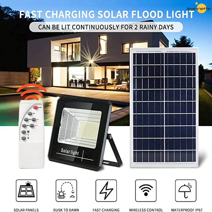 Enagua Mart 100W LED Solar Energy Light - Waterproof Outdoor Solar Spotlight Lamp Floodlight