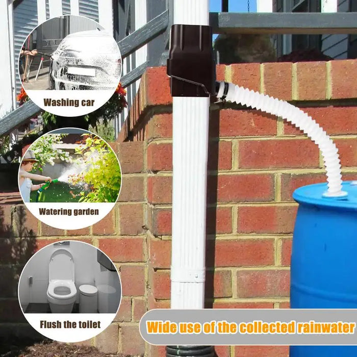 Enagua Mart Rain Barrel Diverter Kit – Downspout Rainwater Collection System