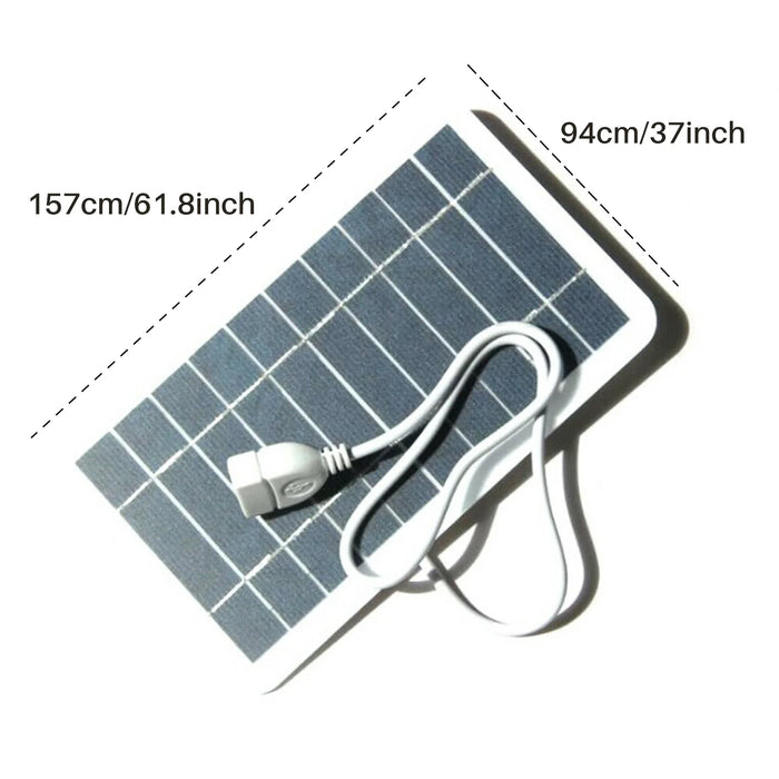 Enagua Mart 2W USB Solar Charger Panel - Portable 5V Mini Solar Charger for Phones and Travel Use