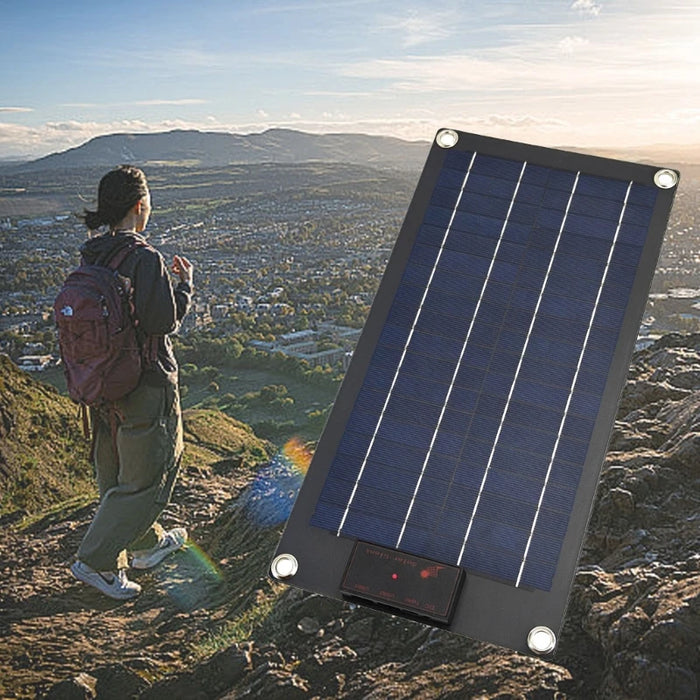 Enagua Mart Compact 10W Solar Energy Panel - Dual USB Ports Solar Charging Pad