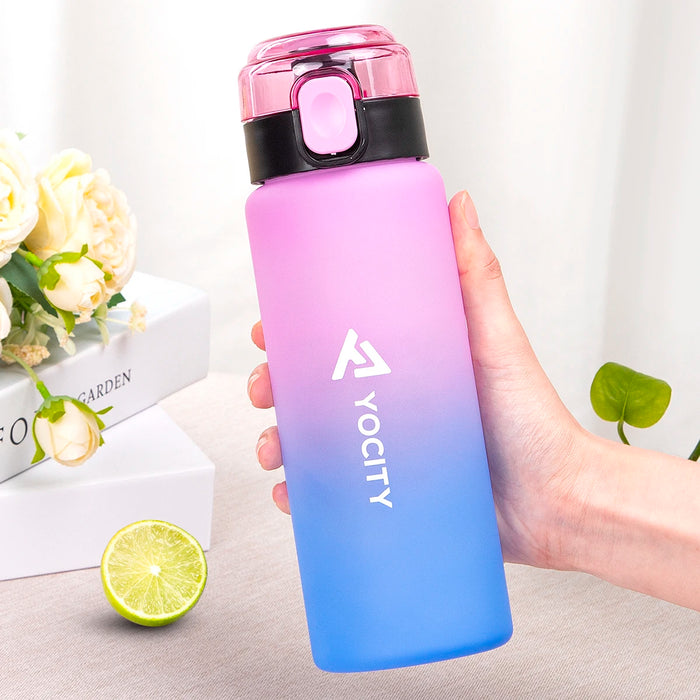 Enagua Mart Tritan Frosted Gradient Water Bottle - 750ml, Portable Sport and Kids Bottle for School