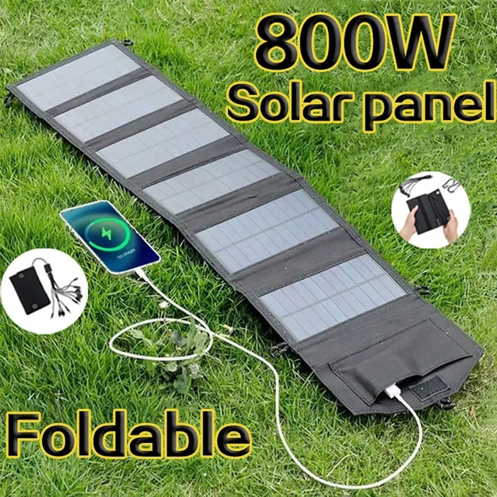 Enagua Mart 6-Fold 800W Solar Panel - Portable 20W/h Solar Panels Charger for Mobile Power Supply