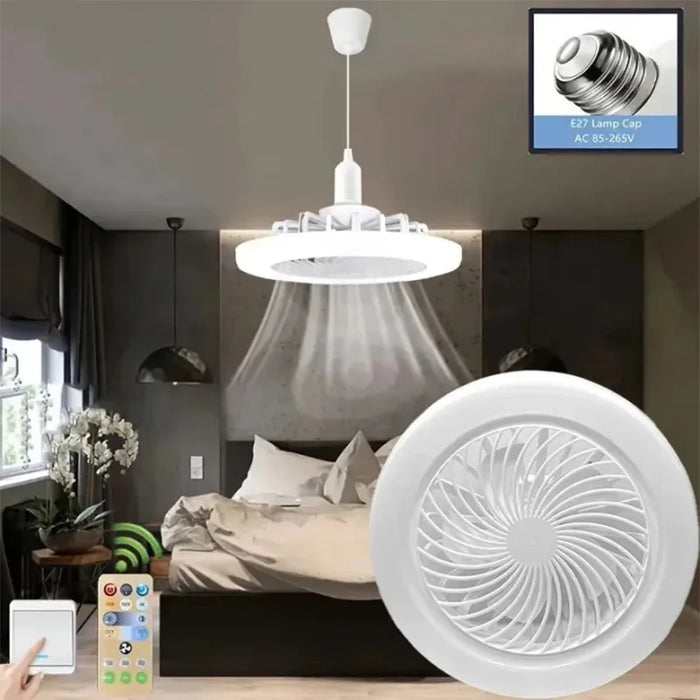 Enagua Mart 2-in-1 Ceiling Fan Light - Three-Speed LED Fan Light with Remote Control