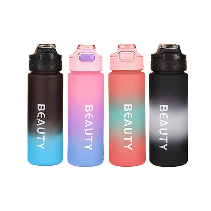 Enagua Mart Gradient Water Bottle 3-Piece Set - Large Capacity Plastic Cups with Straws