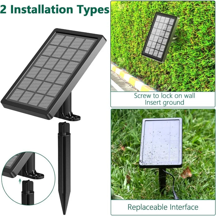 Enagua Mart Outdoor Solar Fountain - 6V 5W Fountain Pump with 3.2-Foot Water Pipe and Multiple Nozzles