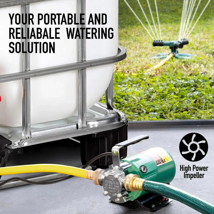 Enagua Mart 115V Portable Electric Water Transfer Pump - 330 GPH with 6 ft Hose Kit for Efficient Water Removal