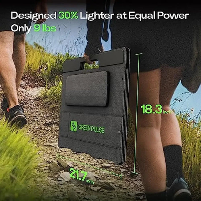 Enagua Mart Portable Solar Panel 120W Foldable Charger - Power Stations with Adjustable Kickstand and Monocrystalline PV Cells