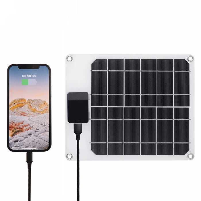 Enagua Mart 20W/25W Solar Panel USB Fast Charging Kit - 5V Waterproof Outdoor Solar Plate for Hiking, Travel, and Emergency Charging