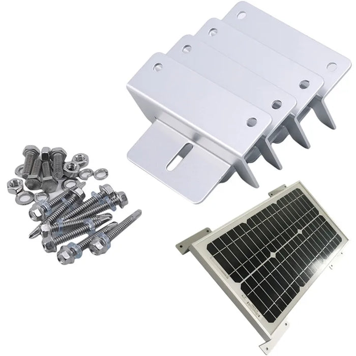 Enagua Mart 4pcs Special Z Style Solar Panel Roof Mounting Bracket - Aluminum Brackets for Roof Mounted Support, Boat, Off-Grid Systems