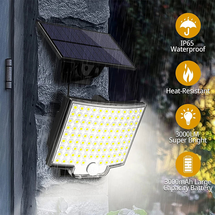 Enagua Mart 106-318 LED Solar Light Outdoor – IP65 Waterproof Motion Sensor Security Lights