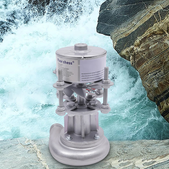 Enagua Mart 500W Portable Micro Hydroelectric Generator - Aluminum Alloy High-Power with Monitoring