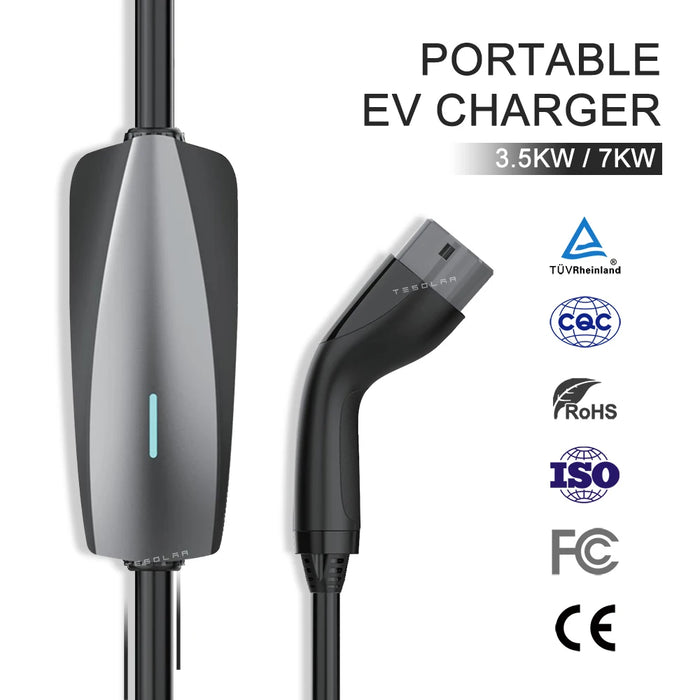 Enagua Mart Portable Electric Vehicle Charger - 3.5kW Smart AC Fast Charging