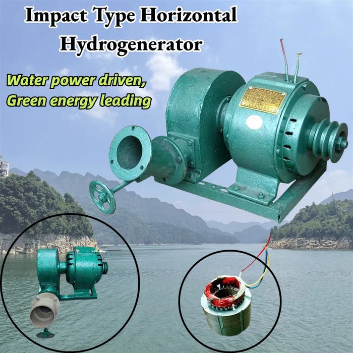 Enagua Mart 1500W-2000W Horizontal Dual-Purpose Hydroelectric Generator - Permanent Magnet 1.5KW-2KW Water Turbine Hydraulic Generator