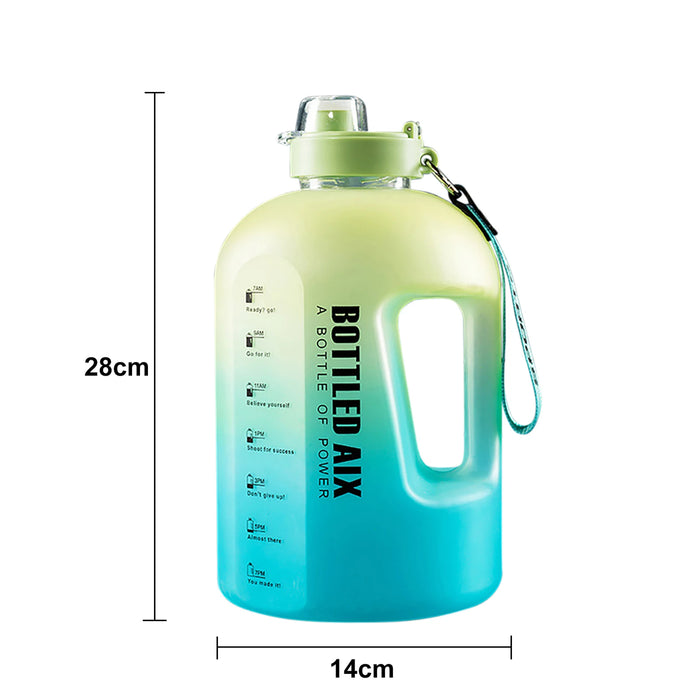 Enagua Mart 2.2L Sport Water Bottle - Large Capacity BPA-Free Bottle with Time Scale for Outdoor Fitness