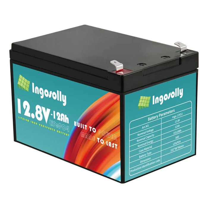 Enagua Mart 12V 6Ah-30Ah LiFePO4 Battery Pack - BMS Integrated for Emergency Power Supply and Solar Energy Storage