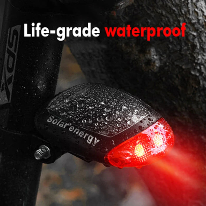 Enagua Mart Solar Rechargeable Bike Tail Light - LED Cycling Safety Warning Light