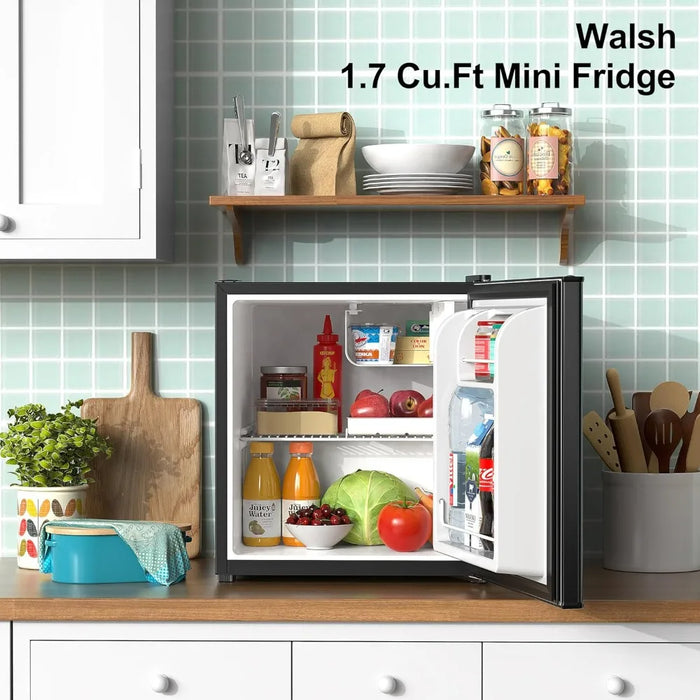 Enagua Mart Compact Refrigerator - Single Door Mini Fridge with Adjustable Thermostat and Chiller Compartment