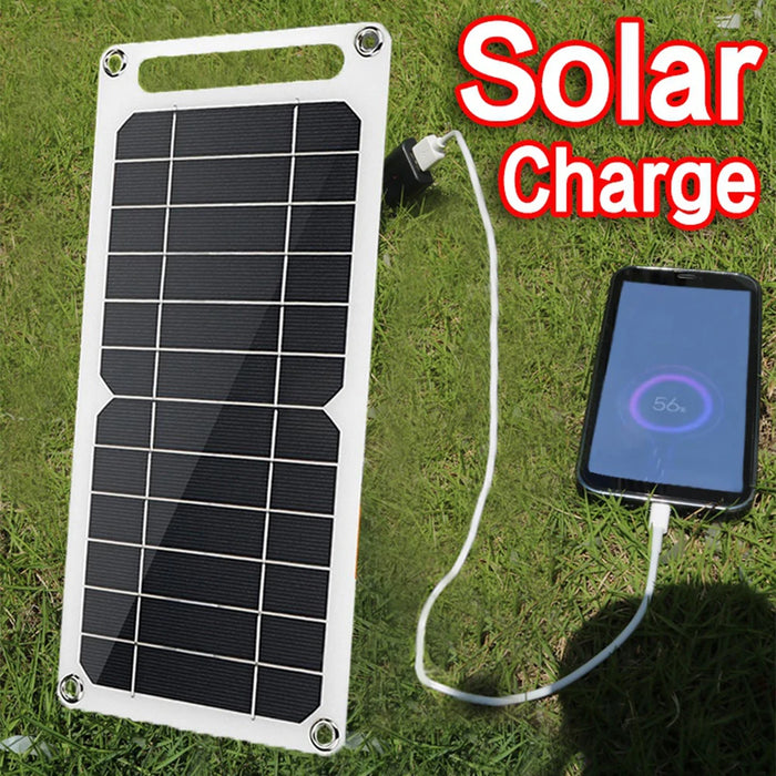 Enagua Mart 10W Solar Panel - USB Waterproof Outdoor Hiking Camping Portable Solar Cells Battery Charger for Mobile Phone and Power Bank