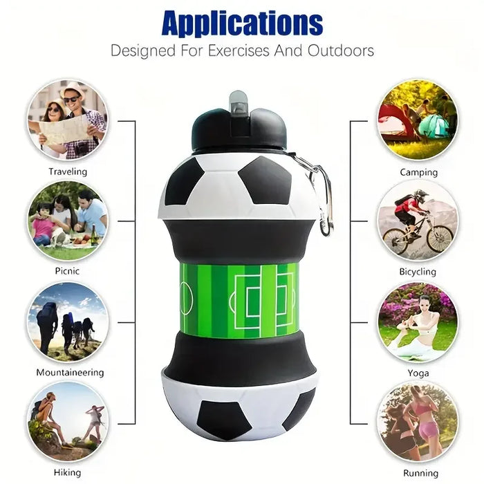 Enagua Mart Foldable Water Bottle - Leakproof Portable Sports Bottle