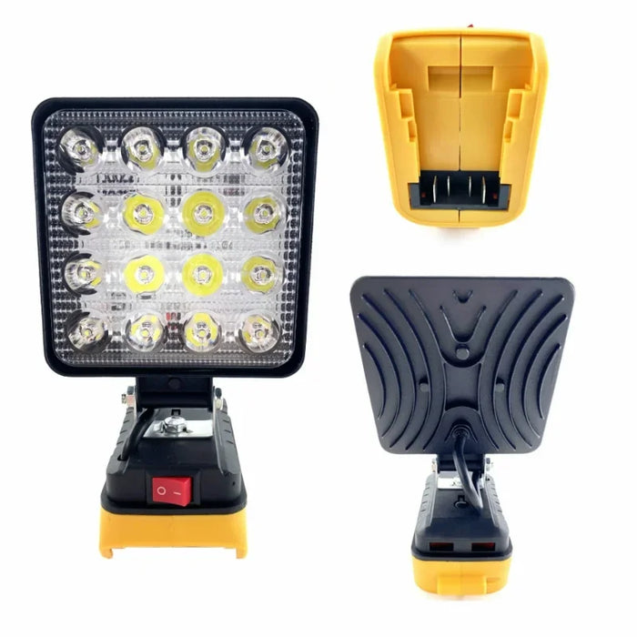 Enagua Mart LED Flashlight Flood Light - Compatible with Makita, DeWalt, Milwaukee, Bosch 18V Li-Ion Batteries