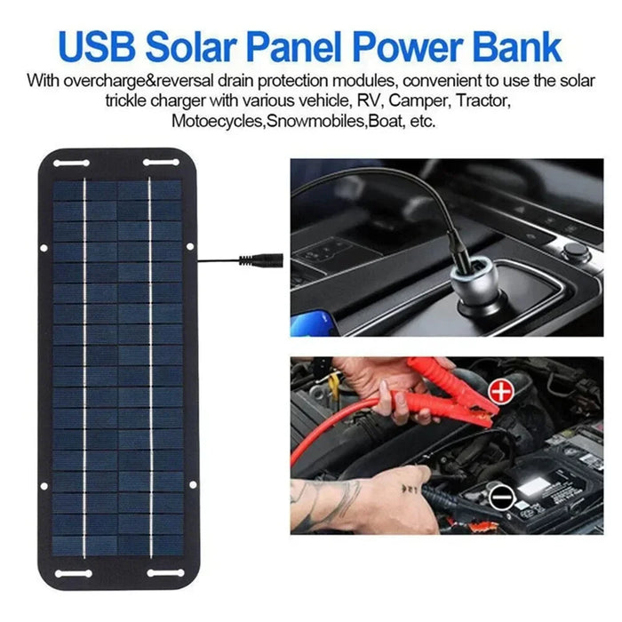 Enagua Mart 60W 12V Solar Panel Kit - IP65 Portable Solar Trickle Charger for Car Battery