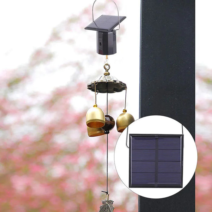 Enagua Mart Wind Spinner Solar Motor - Outdoor Solar-Powered Wind Chime Ornament