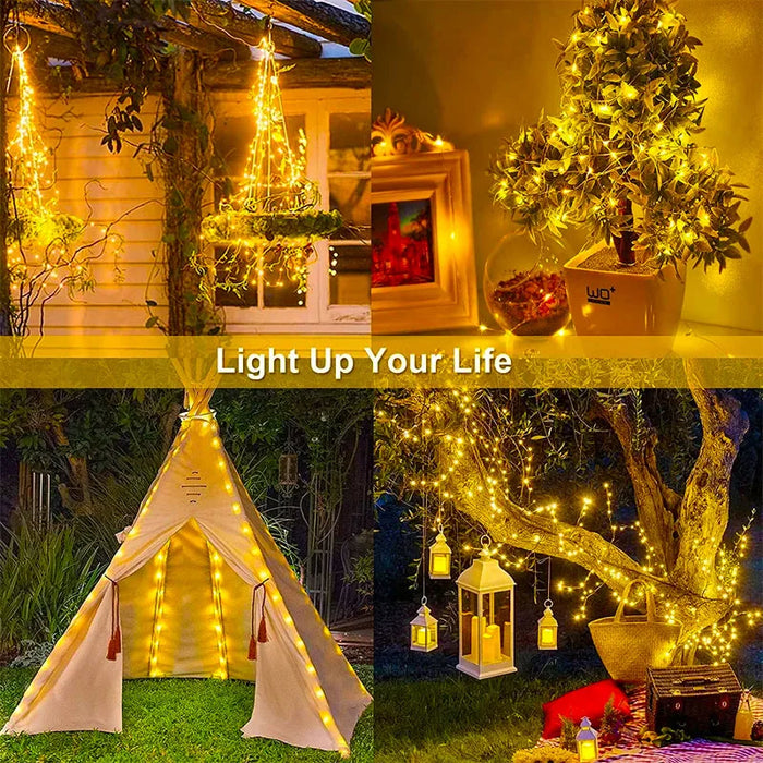 Enagua Mart LED Solar String Lights - 400 LEDs, Waterproof Outdoor Garden Fairy Lights, Multiple Length Options