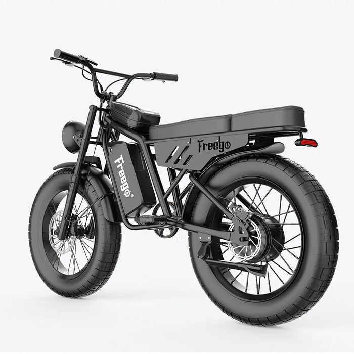 Enagua Mart Freego 1000W Electric Motorcycle - 48V 12.5Ah Ebike, Fat Tire Electric Bike, 28 MPH, 30 Mile Range