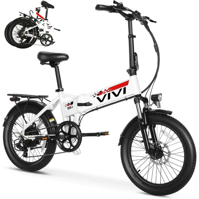 Enagua Mart 20" Folding Electric Bike - 500W Motor, 7-Speed, UL 2849 Certified, Foldable Commuter eBike