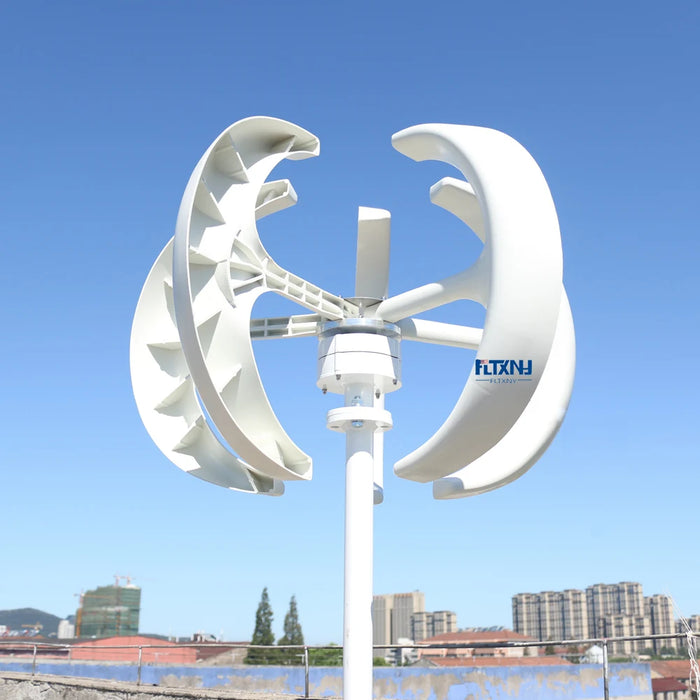 Enagua Mart 5000W Vertical Axis Wind Turbine - 48V/24V/12V Alternative Energy Generator with AC 220V Output for Home Use