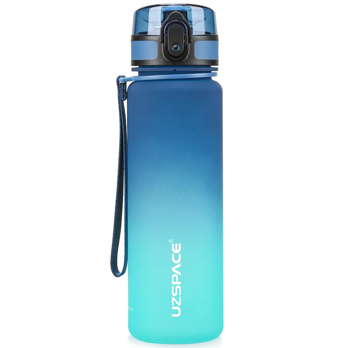 Enagua Mart Uzspace 500ml Sports Water Bottle - Bounce Lid, Timeline Reminder, Leak-Proof, Frosted Tritan Cup for Outdoor Sports & Fitness, BPA-Free