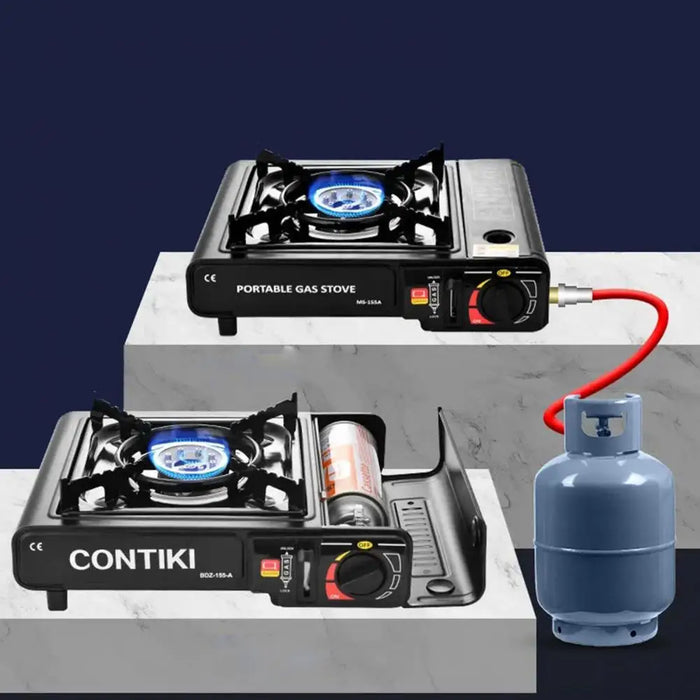 Enagua Mart Portable Windproof Camping Gas Stove - Automatic Ignition and Energy-Saving Design