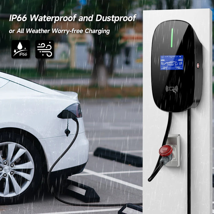 Enagua Mart 22kW 32A 3-Phase EV Charging Station - Wall-Mounted with App Control