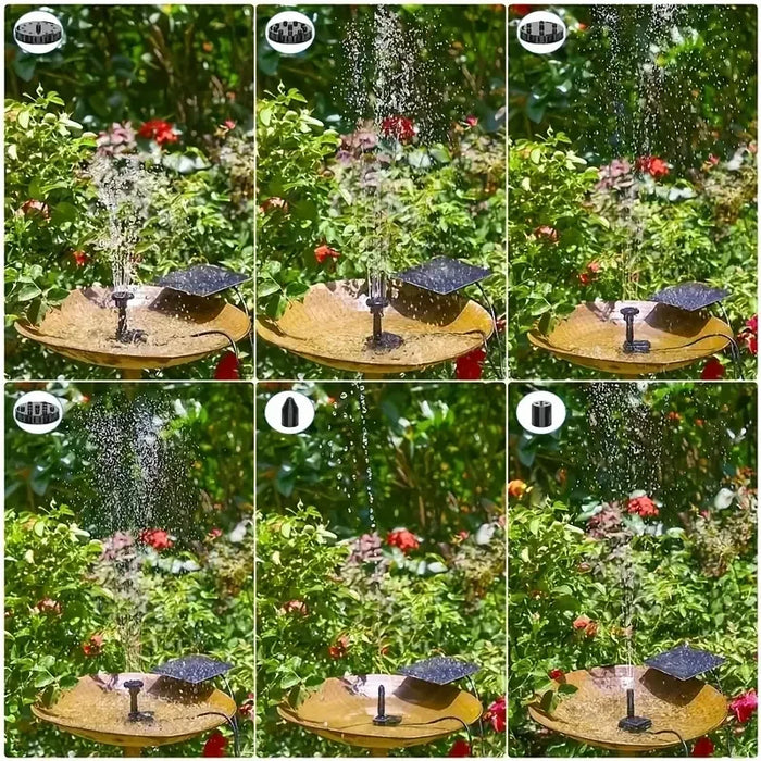 Enagua Mart Solar Fountain Pump - Floating Water Pump with 6 Spray Heads