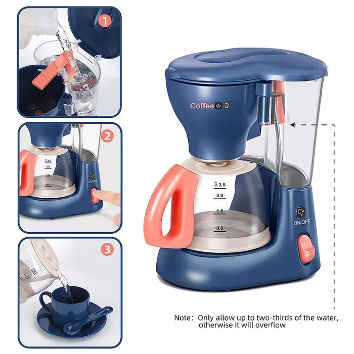 Enagua Mart Pretend Play Kitchen Appliances Toy Set - Coffee Maker, Blender, Mixer, Toaster Playset for Kids Girls and Boys