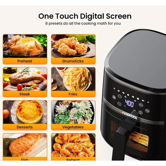 Enagua Mart 5Qt Digital Display Air Fryer Toaster Oven Combo - 8 Cooking Presets and Oilless Cooking