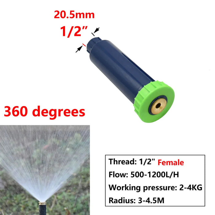 Enagua Mart Landscaping Pop-Up Sprinklers - 1/2" Internal Thread, 90/180/360 Degree Coverage