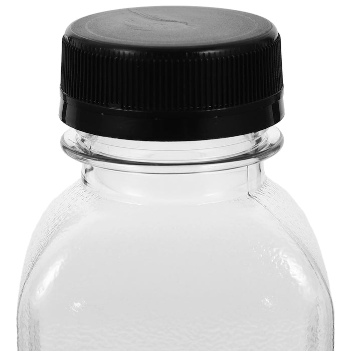 Enagua Mart 25-Pack 350ml Clear Plastic Juice Bottles with Caps - Reusable Beverage and Smoothie Storage