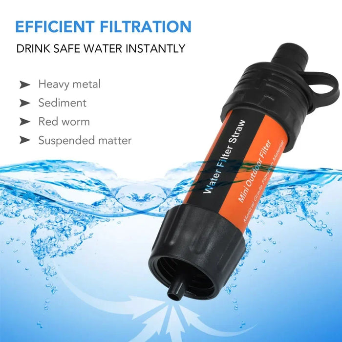 Enagua Mart Portable Water Filter Straw - Emergency Drinking Purifier for Camping, Hiking, and Survival