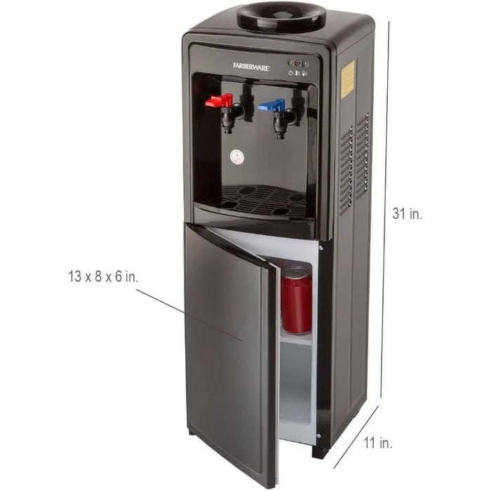 Enagua Mart Farberware FW29919 Freestanding Hot and Cool Water Cooler Dispenser - Black