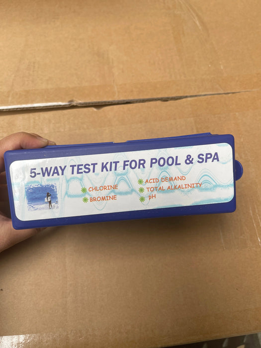 Enagua Mart Yieryi 5-Way Pool & Spa Test Kit - Chlorine, pH, Alkalinity, Bromine, and Acid Demand Water Quality Tester Set