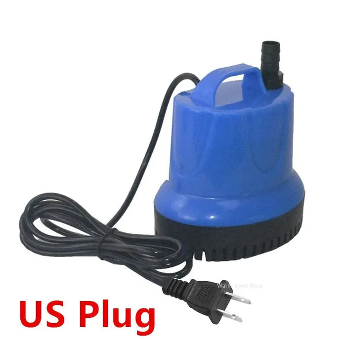 Enagua Mart 3-in-1 Submersible Aquarium Pump – Dual EU and US Plug Compatible, 220V/110V